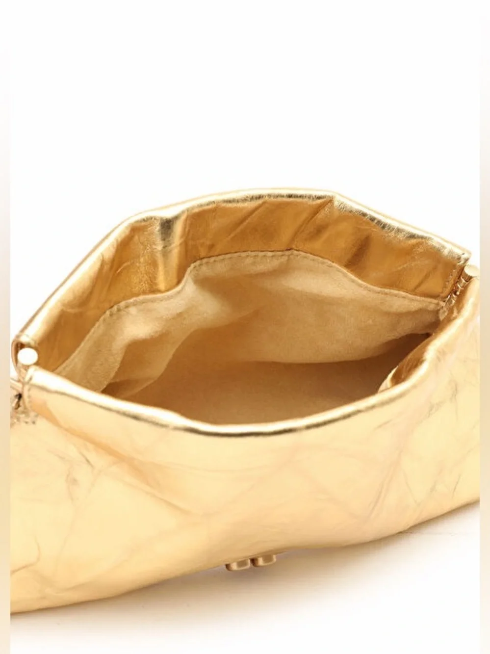 Cult Gaia Lillia Mini Clutch in Brass